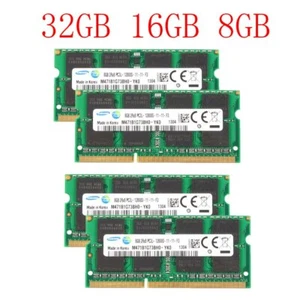 Samsung 32GB 16GB 8GB PC3L-12800S DDR3L 1600MHz SODIMM 1.35V Laptop Memoria IT - Picture 1 of 11