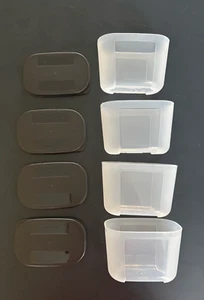 Tupperware Congelador Mini Recto. Contenedores transparentes con sellos negros 10 oz totalmente nuevos - Imagen 1 de 1