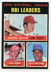 TONY PEREZ signiert 1971 Topps #64 NL RBI Leaders Reds HOF Garantie authentisch KOA - Bild 1 von 1