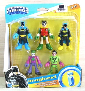 Imaginext DC Super Heroes and Villains Pack of 5 Batman Robin Riddler etc New - Picture 1 of 4