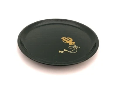 Japanese Tea Ceremony lacquerware Circle tray Gavell Makie gold lacquer Chado - Image 1 of 4