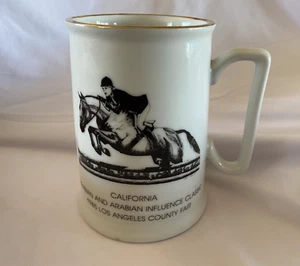 Vintage Pferderennen Tasse 1985 Los Angeles County Fair - Arabischer Einfluss Klassiker - Bild 1 von 8