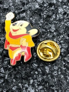 Vintage 80er Jahre Mighty Mouse Anstecknadel Emaille Pinback Anstecknadel Hutnadel. - Bild 1 von 1
