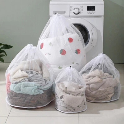 Drawstring Bag Laundry Washing Machine Mesh Socks Lingerie Underwear Wash Bag*US - Image 1 of 4
