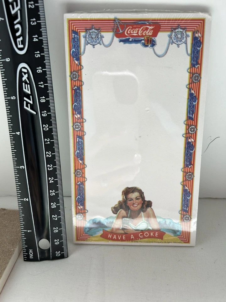 (3) 4" x 7" MAGNETIC NOTE PADS Nostalgia COKE COCA COLA Design New Sealed Pack - Image 1 of 1