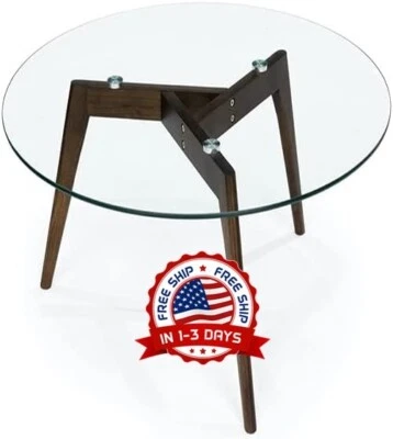 Mesa De Vidrio Centro Mesas Mesitas Cristal Muebles Para Sala Modernas Ovalada - Image 1 of 4