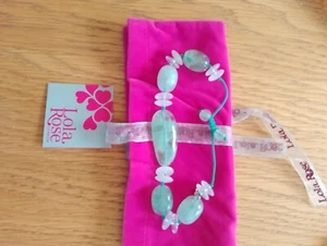 Lola rose Bracelet in Green and white Agate stones inc Bag and Card BNWT - Picture 1 of 1