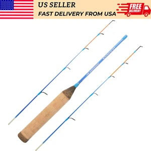 27" Twin Tip Ice Fishing Rod Medium and Medium Light Glass Blank Durable Strong - Picture 1 of 12