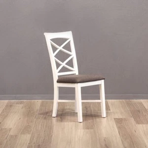 New Hampton Cross Back Dining Chair Fabric Seat - Picture 1 of 10