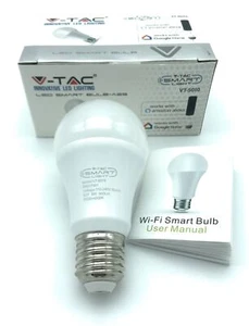 Lampadina led WI-FI 9W E27 Bulb A60 RGB+W Dimmerabile V-TAC SMART VT-5010 - Foto 1 di 5
