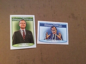 George HW Bush 2 Card lot 2019 Upper Deck Goodwin Champions FREE SHIPPING - Picture 1 of 1