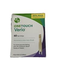 One Touch Verio Glucose Diabetic Test Strips 60 Ct Exp 06/30/2024 SHIPS SAME DAY