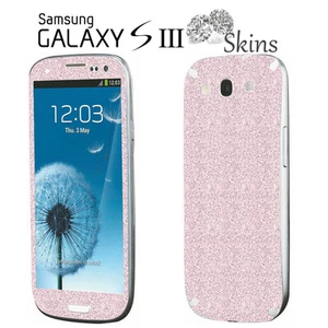 2 x folia brokatowa do Samsung Galaxy S3 i9300 Skin Naklejka Bling Folia - Zdjęcie 1 z 8
