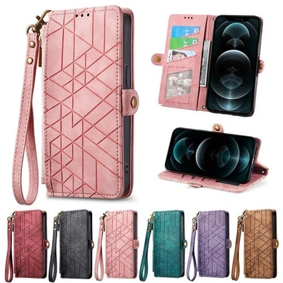 Funda Cartera Teléfono Para Xiaomi Civi3 13 lite 12S Poco M5 C55 Cuero Geometría Foto 1 de 4