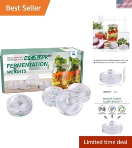 Glas Gärgewichte 4 Stück für Einmachgläser Einlegen Einmachen Kraut - Bild 1 von 8