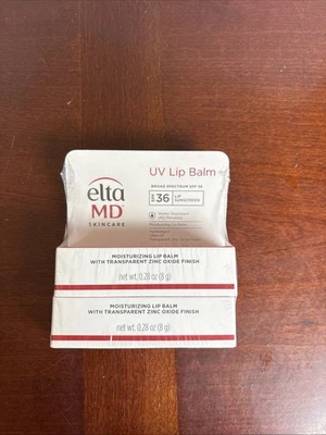 Elta MD UV Bálsamo Labial Amplio Espectro 36 Protector Solar 0.28g/8g - EXP 07/2026 Lote de 2 Foto 1 de 4