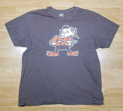 CLEVELAND BROWNS HISTORIC GRIT '47 SCRUM Embroidered ELF T-Shirt - Men XL - Image 1 of 4