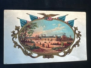 1876 Am Flags- Chas. Palm & Co Trade Card Trade Card-Transfere Ornament-NY. R399 - Picture 1 of 3