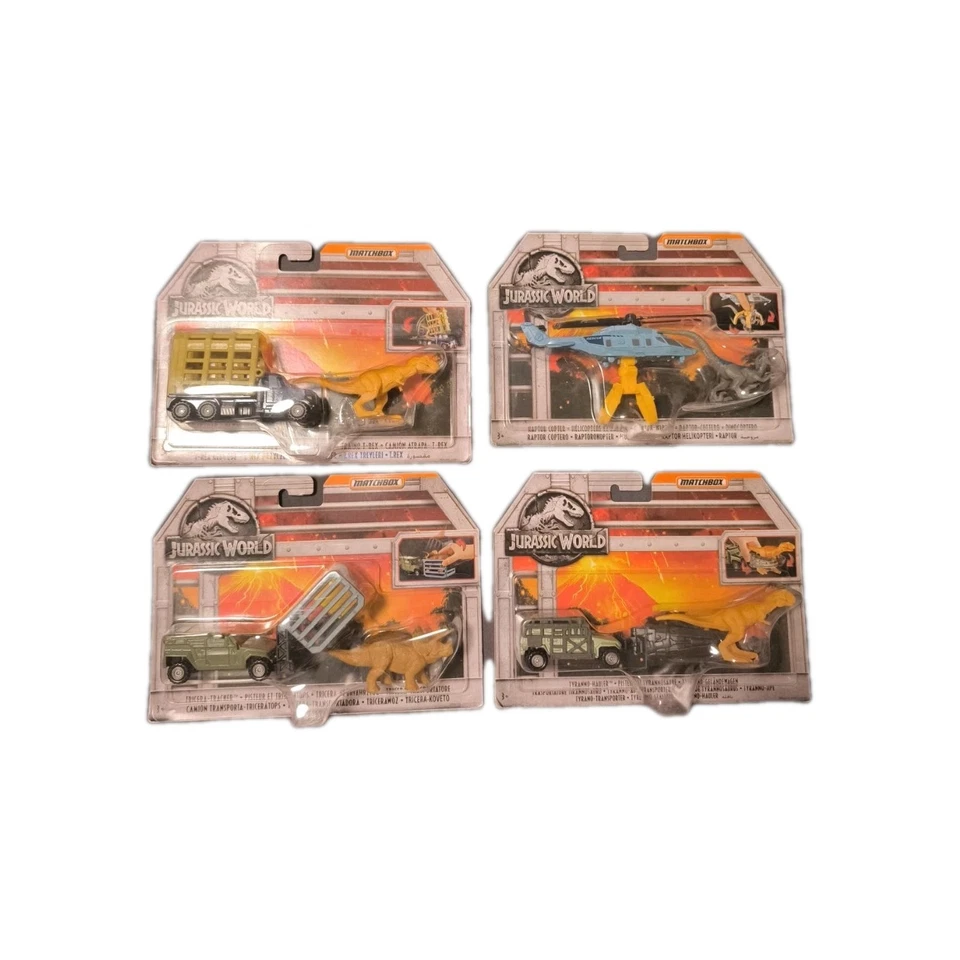 MATCHBOX JURASSIC WORLD 2017 KONVOLUT 4 Action-Sets Dinosaurier Figur - Bild 1 von 1