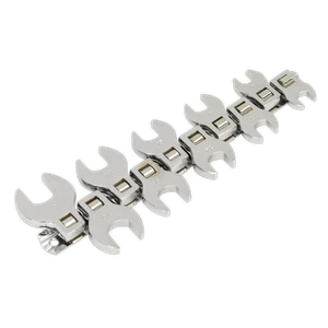 S0866 Sealey Siegen Crow's Foot Open End Spanner Set 10pc 3/8"Sq Drive Metric - Picture 1 of 14