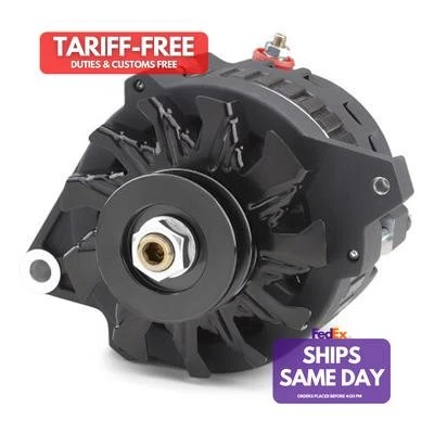 Proform 66430.16BK, One Fits Gm Cs130 Alternator 160 Amp Black Crinkle Performan - Image 1 of 4