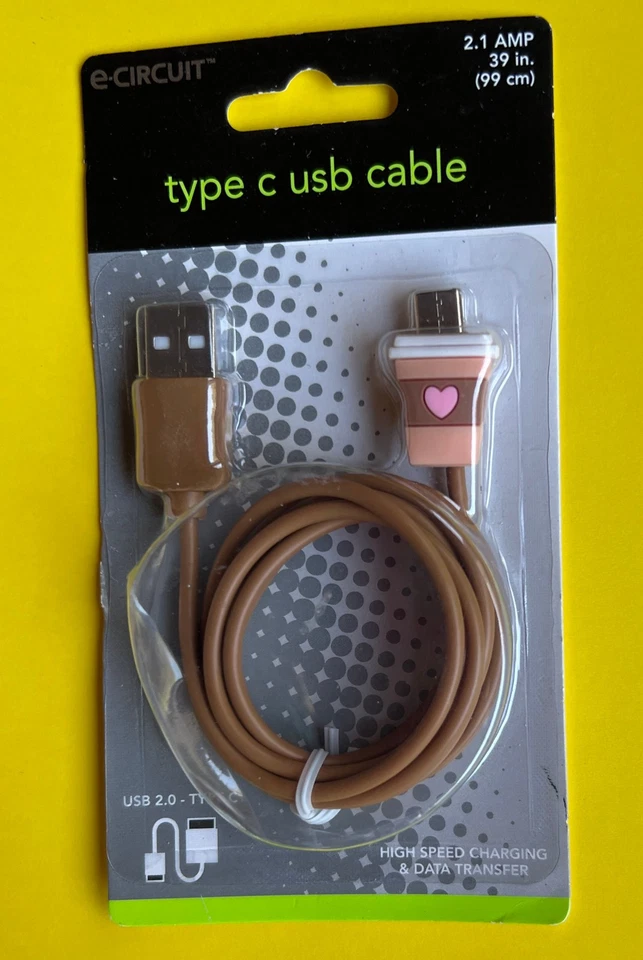 Cable USB 2.0 2.1 Amperios - Tipo C 39 IN Carga de Alta Velocidad y Transferencia de Datos - Nuevo Foto 1 de 1