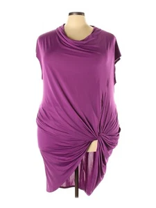 Seven7 Luxe Size 22 24 Dress Purple Sleeveless Front Gather Detail Cowl Neck - Bild 1 von 5