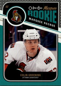 2011-12 O-Pee-Chee Senators Hockey Card #566 Colin Greening Rookie