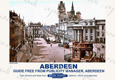Vintage Style Railway Poster Aberdeen A4/A3/A2 Print