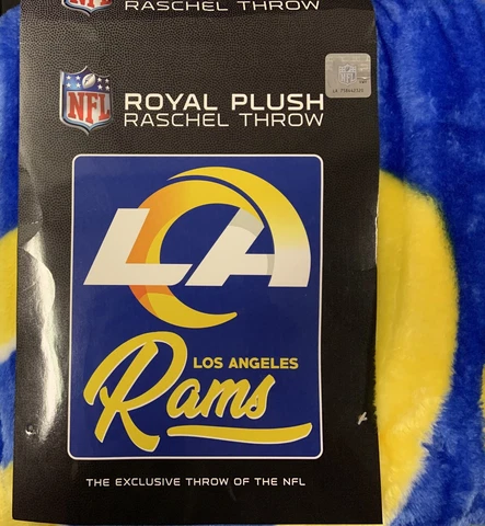 LOS ANGELES RAMS 50"X60" ROYAL PLUSH RASCHEL THROW BLANKET NEW NORTHWEST 👀 Cover