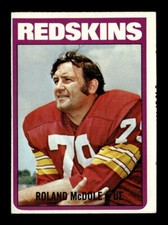 1972 Topps #168 Roland McDole Washington Redskins Rookie RC VG+ Card *H258