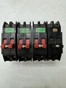 Lot Of 4 ZINSCO , SYLVANIA GTE TYPE Q Q220 2 POLE 20 AMP BREAKER UNTESTED - Picture 1 of 4