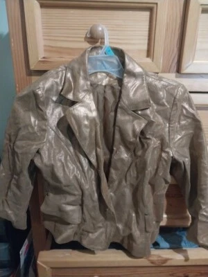 Blazer amarelo de couro genuíno Kenar - Imagem 1 de 3