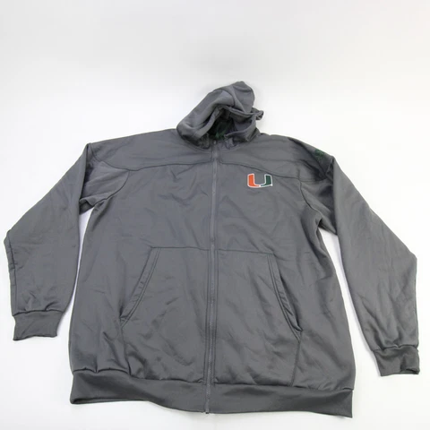 Miami Hurricanes adidas Jacket Men's Dark Gray Used Cover