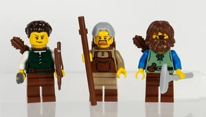 LEGO Castle PAB/BAM Forestmen Villager Minifigure 3 Pack. New + Fast Shipping - Picture 1 of 7