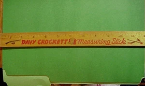 DAVY CROCKETT righello vintage in legno marcato "Bastone di misurazione Crockett Navy" - Foto 1 di 4