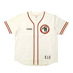 Supreme 40 Acres Twill Baseball Jersey Natural - Picture 1 of 13