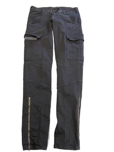 Womens J BRAND Gray Ankle Zip Skinny Cargo Pants Sz 26 - Picture 1 of 6