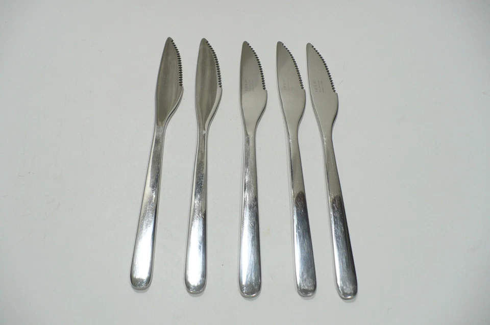 5 IKEA FORNUFT Steak Knifes 8-1/4" in Maria Vinka Design Stainless Flatware - Image 1 of 1