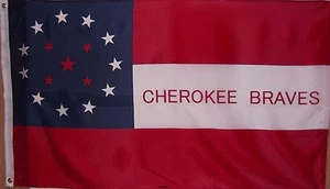 CHEROKEE BRAVES FLAG - NEW 3X5 POLYESTER HISTORICAL CSA - Picture 1 of 5