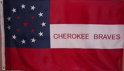 CHEROKEE BRAVES FLAG - NEW 3X5 POLYESTER HISTORICAL CSA - Image 1 of 4