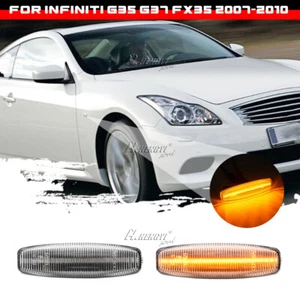 For Infiniti M35 45 FX35 G35 G37 Clear LED Fender Side Marker Turn Signal Light - Foto 1 di 7