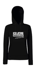 Suéter con capucha para chicas Ich Respire más productivo hoy no l - Imagen 1 de 5