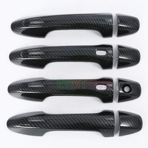 For Toyota Hilux 2020-2022 ABS Carbon Car Side Door Handle Cover Protector Trim - Picture 1 of 6