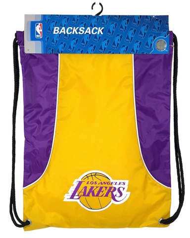 NBA LOS ANGELES LAKERS TEAM BACKSACK Drawstring Sling Bag CONCEPT ONE NEW W/Tags Cover