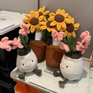 Jelly Cat's new fun sunflower potted plush toy cute doll - Picture 1 of 8