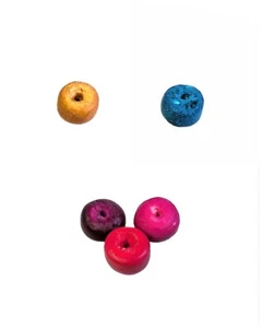 Vintage Portuguese Blue Tan Pink Cork Rondelle Spacers 5mm 100ct - Picture 1 of 8