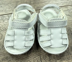 Baby Girl Clothes Unbranded Newborn White Sandal Shoes - Picture 1 of 5