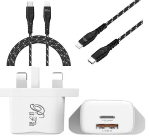 Usb-C Rápido Cargador Adaptador de Corriente Enchufe Cable Para IPHONE - Imagen 1 de 25