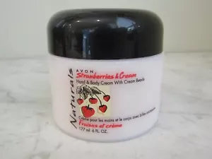 Avon Naturals Strawberries & Cream Hand & Body Cream 6 fl. oz Discontinued NOS - Picture 1 of 3